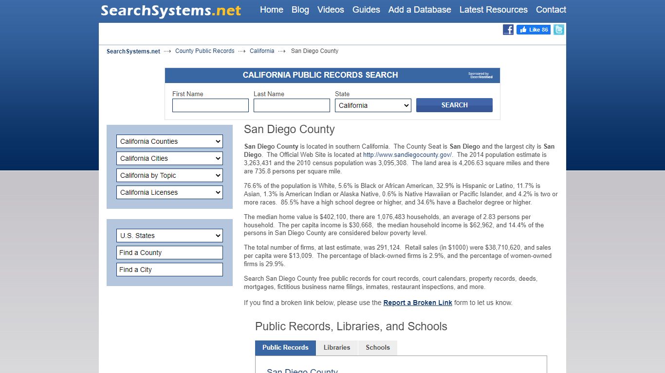 San Diego County Criminal and Public Records